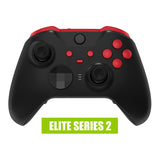 eXtremeRate Passion Red Replacement Buttons for Xbox One Elite Series 2 Controller, LB RB LT RT Bumpers Triggers ABXY Start Back Sync Profile Switch Keys for Xbox One Elite V2 Controller Model 1797 and Core Model 1797 - IL132