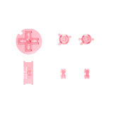 eXtremeRate Cherry Pink Replacement Full Set Buttons for Gameboy Color GBC - Handheld Game Console NOT Included - JCB4007