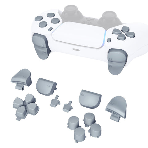 eXtremeRate Replacement D-pad R1 L1 R2 L2 Triggers Share Options Face Buttons, New Hope Gray Full Set Buttons Compatible with ps5 Controller BDM-010 & BDM-020 - JPF1037G2