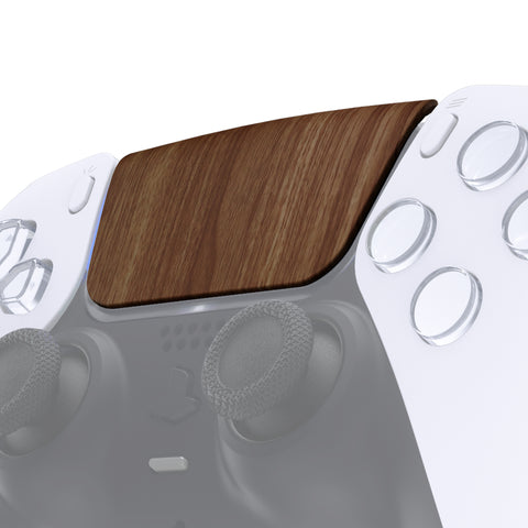 eXtremeRate Wood Grain Replacement Touchpad Cover Compatible with ps5 Controller BDM-010/020/030/040/050, Custom Part Touch Pad Compatible with ps5 Controller - Controller NOT Included - JPF4060G3