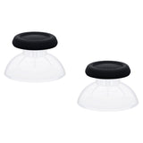 eXtremeRate Black & Clear Dual-Color Replacement Thumbsticks for PS5 Controller, Custom Analog Stick Joystick Compatible with PS5, for PS4 All Model Controller - JPF609