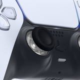eXtremeRate Black & Clear Dual-Color Replacement Thumbsticks for PS5 Controller, Custom Analog Stick Joystick Compatible with PS5, for PS4 All Model Controller - JPF609