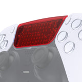 eXtremeRate Clear Red Replacement Touchpad Cover Compatible with ps5 Controller BDM-010/020/030/040/050, Custom Part Touch Pad Compatible with ps5 Controller - Controller NOT Included - JPF8002G3