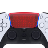 eXtremeRate Clear Red Replacement Touchpad Cover Compatible with ps5 Controller BDM-010/020/030/040/050, Custom Part Touch Pad Compatible with ps5 Controller - Controller NOT Included - JPF8002G3