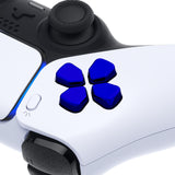 eXtremeRate Ergonomic Split Dpad Buttons (SDP Buttons) for PS5 Controller, Chrome Blue Independent Dpad Direction Buttons for PS5 Edge Controller, for PS4 All Model Controller - JPF8009