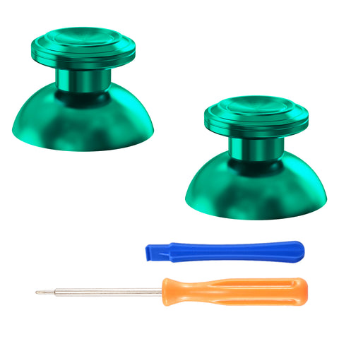 eXtremeRate Custom Green Metal Thumbsticks for PS5 Controller, Replacement Aluminum Analog Stick Joystick for PS4 Controller - Controller NOT Included - JPFC006