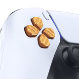 eXtremeRate Gold Metal Dpad ABXY Buttons for PS5 Controller, Custom Replacement Aluminum Action Buttons & Direction Keys for PS5 Controller - Controller NOT Included - JPFD001