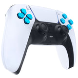 eXtremeRate Blue Metal Dpad ABXY Buttons for PS5 Controller, Custom Replacement Aluminum Action Buttons & Direction Keys for PS5 Controller - Controller NOT Included - JPFD004