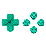 eXtremeRate Green Metal Dpad ABXY Buttons for PS5 Controller, Custom Replacement Aluminum Action Buttons & Direction Keys for PS5 Controller - Controller NOT Included - JPFD006