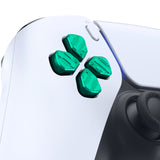 eXtremeRate Green Metal Dpad ABXY Buttons for PS5 Controller, Custom Replacement Aluminum Action Buttons & Direction Keys for PS5 Controller - Controller NOT Included - JPFD006