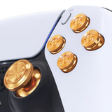 eXtremeRate Gold Metal Thumbsticks Dpad ABXY Buttons Kit for PS5 Controller, Custom Replacement Aluminum Analog Thumbsticks & Action Buttons & Direction Keys for PS5 Controller - Controller NOT Included - JPFE001