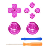 eXtremeRate Purple Metal Thumbsticks Dpad ABXY Buttons Kit for PS5 Controller, Custom Replacement Aluminum Analog Thumbsticks & Action Buttons & Direction Keys for PS5 Controller - Controller NOT Included - JPFE005