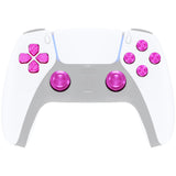 eXtremeRate Purple Metal Thumbsticks Dpad ABXY Buttons Kit for PS5 Controller, Custom Replacement Aluminum Analog Thumbsticks & Action Buttons & Direction Keys for PS5 Controller - Controller NOT Included - JPFE005