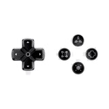 eXtremeRate Replacement Custom Dpad Action Buttons Three-Tone Black & Clear with Black White Redesigned Symbols D-pad Face Buttons Compatible with ps5 Controller - JPFF001