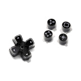 eXtremeRate Replacement Custom Dpad Action Buttons Three-Tone Black & Clear with Black White Redesigned Symbols D-pad Face Buttons Compatible with ps5 Controller - JPFF001