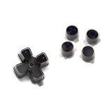 eXtremeRate Replacement Custom Dpad Action Buttons Three-Tone Black & Clear with Black Purple Redesigned Symbols D-pad Face Buttons Compatible with ps5 Controller - JPFF006