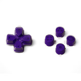 eXtremeRate Replacement Custom Dpad Action Buttons Three-Tone Purple & Clear with Redesigned Symbols D-pad Face Buttons Compatible with ps5 Controller - JPFF007