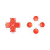 eXtremeRate Replacement Custom Dpad Action Buttons Three-Tone Orange & Clear with Redesigned Symbols D-pad Face Buttons Compatible with ps5 Controller - JPFF008