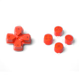 eXtremeRate Replacement Custom Dpad Action Buttons Three-Tone Orange & Clear with Redesigned Symbols D-pad Face Buttons Compatible with ps5 Controller - JPFF008