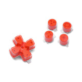 eXtremeRate Replacement Custom Dpad Action Buttons Three-Tone Orange & Clear with Redesigned Symbols D-pad Face Buttons Compatible with ps5 Controller - JPFF008