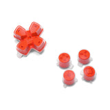 eXtremeRate Replacement Custom Dpad Action Buttons Three-Tone Orange & Clear with Redesigned Symbols D-pad Face Buttons Compatible with ps5 Controller - JPFF008