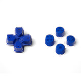 eXtremeRate Replacement Custom Dpad Action Buttons Three-Tone Blue & Clear with Redesigned Symbols D-pad Face Buttons Compatible with ps5 Controller - JPFF009