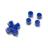 eXtremeRate Replacement Custom Dpad Action Buttons Three-Tone Blue & Clear with Redesigned Symbols D-pad Face Buttons Compatible with ps5 Controller - JPFF009