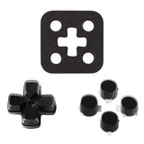 eXtremeRate Two-Tone Black & Clear Custom Dpad Action Buttons Replacement No Letter Imprint D-pad Face Buttons Compatible with ps5 Controller - JPFG001