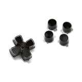 eXtremeRate Two-Tone Black & Clear Custom Dpad Action Buttons Replacement No Letter Imprint D-pad Face Buttons Compatible with ps5 Controller - JPFG001