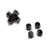 eXtremeRate Two-Tone Black & Clear Custom Dpad Action Buttons Replacement No Letter Imprint D-pad Face Buttons Compatible with ps5 Controller - JPFG001