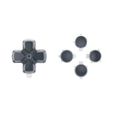 eXtremeRate Two-Tone Gray & Clear Custom Dpad Action Buttons Replacement No Letter Imprint D-pad Face Buttons Compatible with ps5 Controller - JPFG003