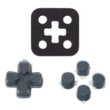 eXtremeRate Two-Tone Gray & Clear Custom Dpad Action Buttons Replacement No Letter Imprint D-pad Face Buttons Compatible with ps5 Controller - JPFG003