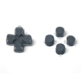 eXtremeRate Two-Tone Gray & Clear Custom Dpad Action Buttons Replacement No Letter Imprint D-pad Face Buttons Compatible with ps5 Controller - JPFG003