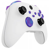 eXtremeRate Chameleon Puple Blue Replacement Buttons for Xbox Series S & Xbox Series X Controller, LB RB LT RT Bumpers Triggers D-pad ABXY Start Back Sync Share Keys for Xbox Series X/S Controller - JX3101