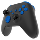 eXtremeRate Blue Replacement Buttons for Xbox Series S & Xbox Series X Controller, LB RB LT RT Bumpers Triggers D-pad ABXY Start Back Sync Share Keys for Xbox Series X/S Controller - JX3105