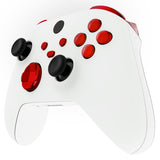 eXtremeRate Chrome Red Replacement Buttons for Xbox Series S & Xbox Series X Controller, LB RB LT RT Bumpers Triggers D-pad ABXY Start Back Sync Share Keys for Xbox Series X/S Controller  - JX3203