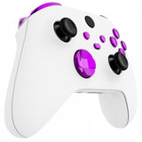 eXtremeRate Chrome Purple Replacement Buttons for Xbox Series S & Xbox Series X Controller, LB RB LT RT Bumpers Triggers D-pad ABXY Start Back Sync Share Keys for Xbox Series X/S Controller  - JX3205