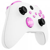 eXtremeRate Chrome Pink Replacement Buttons for Xbox Series S & Xbox Series X Controller, LB RB LT RT Bumpers Triggers D-pad ABXY Start Back Sync Share Keys for Xbox Series X/S Controller  - JX3207