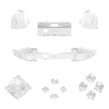 eXtremeRate Transparent Clear Replacement Buttons for Xbox Series S & Xbox Series X Controller, LB RB LT RT Bumpers Triggers D-pad ABXY Start Back Sync Share Keys for Xbox Series X/S Controller  - JX3301