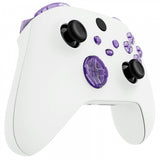 eXtremeRate Clear Atomic Purple Replacement Buttons for Xbox Series S & Xbox Series X Controller, LB RB LT RT Bumpers Triggers D-pad ABXY Start Back Sync Share Keys for Xbox Series X/S Controller  - JX3305