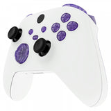 eXtremeRate Clear Atomic Purple Replacement Buttons for Xbox Series S & Xbox Series X Controller, LB RB LT RT Bumpers Triggers D-pad ABXY Start Back Sync Share Keys for Xbox Series X/S Controller  - JX3305