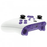 eXtremeRate Clear Atomic Purple Replacement Buttons for Xbox Series S & Xbox Series X Controller, LB RB LT RT Bumpers Triggers D-pad ABXY Start Back Sync Share Keys for Xbox Series X/S Controller  - JX3305