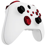 eXtremeRate No Letter Imprint Custom Full Set Buttons for Xbox Series X/S Controller, Scarlet Red Replacement Accessories Bumpers Triggers Dpad ABXY Buttons for Xbox Series X/S, Xbox Core Controller - JX3503