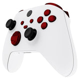 eXtremeRate No Letter Imprint Custom Full Set Buttons for Xbox Series X/S Controller, Scarlet Red Replacement Accessories Bumpers Triggers Dpad ABXY Buttons for Xbox Series X/S, Xbox Core Controller - JX3503