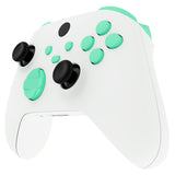 eXtremeRate No Letter Imprint Custom Full Set Buttons for Xbox Series X/S Controller, Mint Green Replacement Accessories Bumpers Triggers Dpad ABXY Buttons for Xbox Series X/S, Xbox Core Controller - JX3514