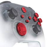 eXtremeRate 9 in 1 Custom Red Metal Buttons for Xbox Series X/S Controller, Replacement Aluminum Alloy Dpad Start Back Share Button, Home ABXY Bullet Buttons for Xbox Core Controller - JX3D003