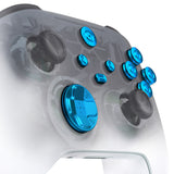 eXtremeRate 9 in 1 Custom Blue Metal Buttons for Xbox Series X/S Controller, Replacement Aluminum Alloy Dpad Start Back Share Button, Home ABXY Bullet Buttons for Xbox Core Controller - JX3D004