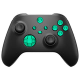 eXtremeRate 9 in 1 Custom Green Metal Buttons for Xbox Series X/S Controller, Replacement Aluminum Alloy Dpad Start Back Share Button, Home ABXY Bullet Buttons for Xbox Core Controller - JX3D006