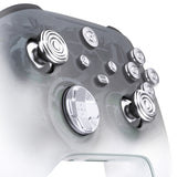 eXtremeRate 11 in 1 Custom Silver Metal Buttons for Xbox Series X/S Controller, Aluminum Alloy Dpad Start Back Share Button, Replacement Thumbsticks, Home ABXY Bullet Buttons for Xbox Core Controller - JX3E002