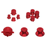 eXtremeRate 11 in 1 Custom Red Metal Buttons for Xbox Series X/S Controller, Aluminum Alloy Dpad Start Back Share Button, Replacement Thumbsticks, Home ABXY Bullet Buttons for Xbox Core Controller - JX3E003